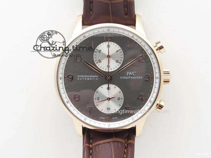 MIROTIME 1230 Effortless Portuguese IW544404 SS White Dial On Black Leather Strap A 7257